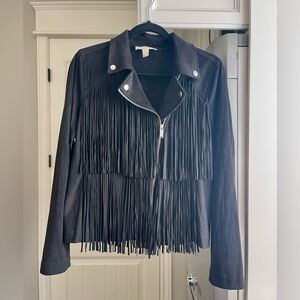 Michael Kors fringe bomber jacket